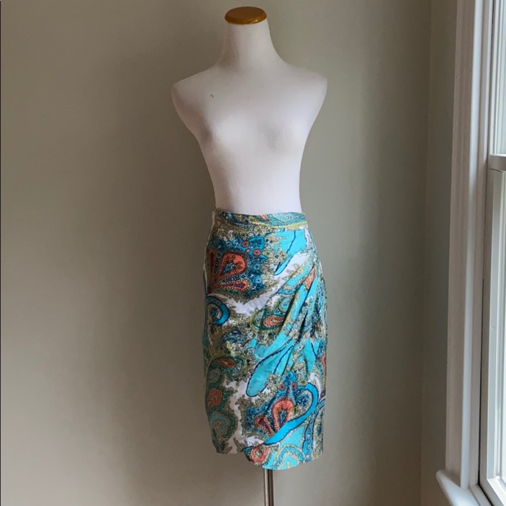 Pretty Ruched Linen Skirt